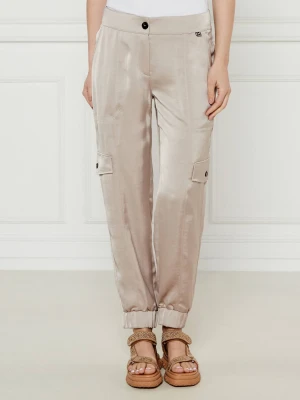 Marc Cain Satynowe spodnie cargo Ridder | Relaxed fit