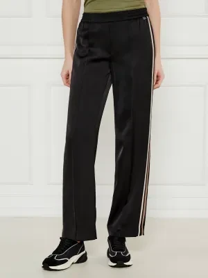 Marc Cain Satynowe spodnie Washington | flare fit