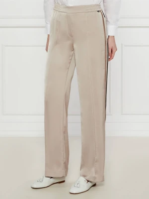 Marc Cain Satynowe spodnie Washington | flare fit