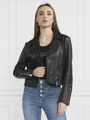 Marc Cain Skórzana kurtka | Regular Fit