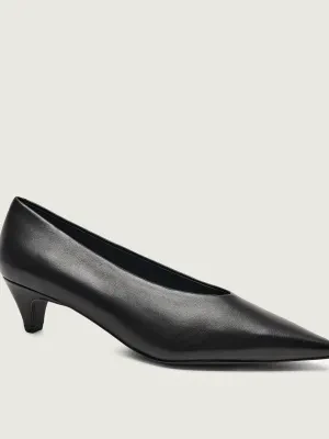 Marc Cain Skórzane czółenka na słupku