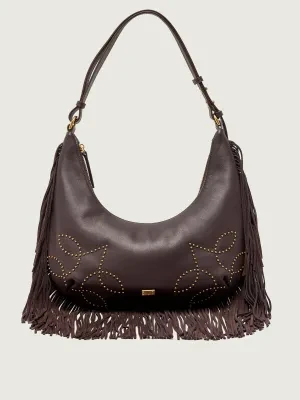 Marc Cain Skórzane hobo