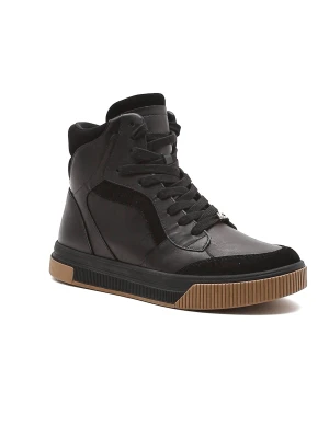 Marc Cain Skórzane sneakersy | zamsz