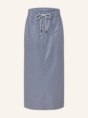 Marc Cain Spódnica Z Mieszanki Materiałów blau 380 grisaille
