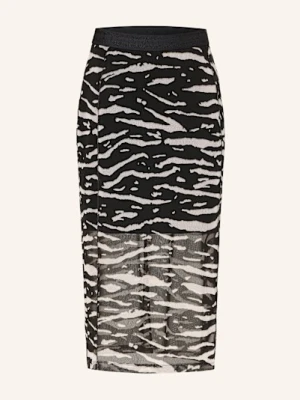 Marc Cain Spódnica Z Siateczki schwarz