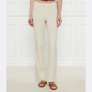 Marc Cain Spodnie | flare fit | z dodatkiem lnu