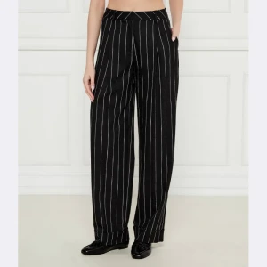 Marc Cain Spodnie | flare fit | z dodatkiem lnu