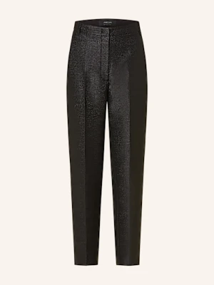 Marc Cain Spodnie Franca Z Błyszczącą Przędzą schwarz