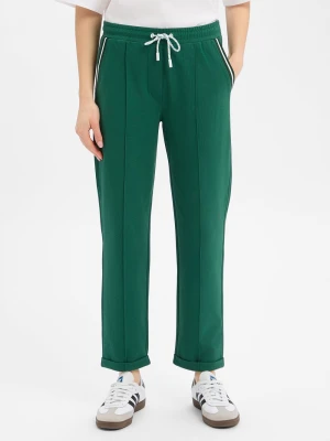 Marc Cain Spodnie - FRIA Kobiety Bawełna zielony jednolity,