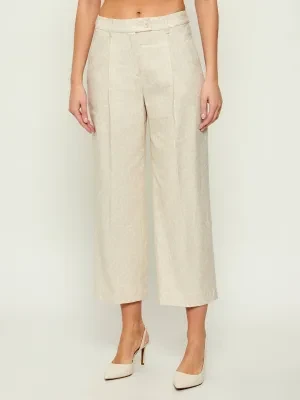 Marc Cain Spodnie | Loose fit | z dodatkiem lnu