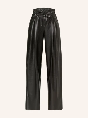 Marc Cain Spodnie Marlene Winnipeg O Wyglądzie Skóry schwarz 900 black new