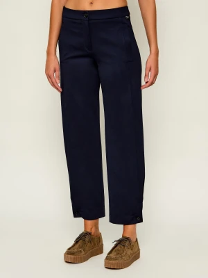 Marc Cain Spodnie Renton | Relaxed fit | regular waist granatowy