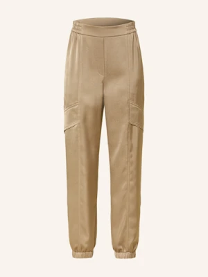 Marc Cain Spodnie Satynowe Rhodos W Stylu Dresowym beige