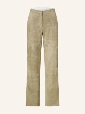 Marc Cain Spodnie Skórzane Wigan gruen