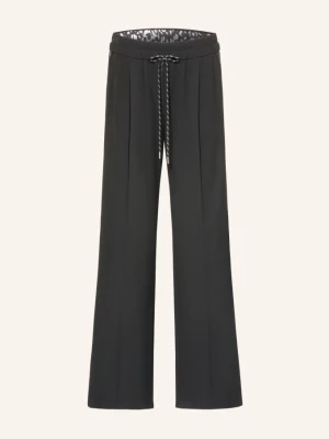 Marc Cain Spodnie Typu Marlena Wedi Z Paskami Z Galonu schwarz 900 black new