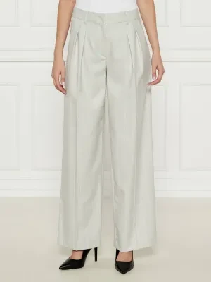 Marc Cain Spodnie WICHITA | flare fit | z dodatkiem wełny