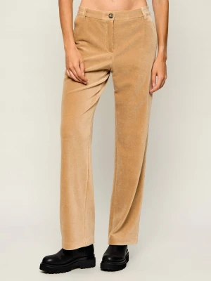 Marc Cain Spodnie Wukari | Relaxed fit | sztruks beżowy
