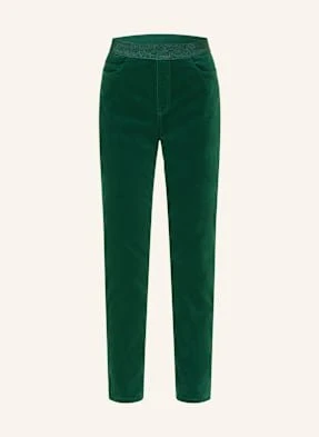 Marc Cain Spodnie Z Aksamitu Siena beige