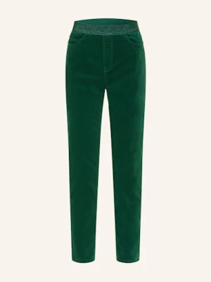 Marc Cain Spodnie Z Aksamitu Siena gruen