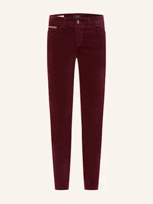 Marc Cain Spodnie Z Aksamitu Silvi Z Ozdobnymi Kamykami rot