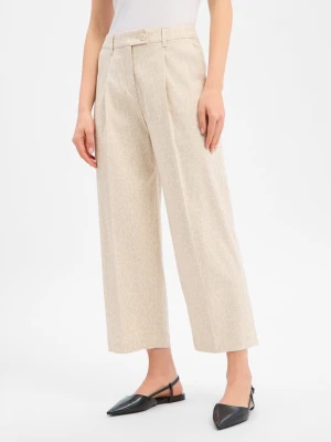 Marc Cain Spodnie z zawartością lnu - Wasco Kobiety wiskoza beżowy,