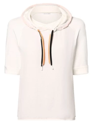 Marc Cain Sports Damski sweter z kapturem Kobiety Bawełna pomarańczowy|biały jednolity,