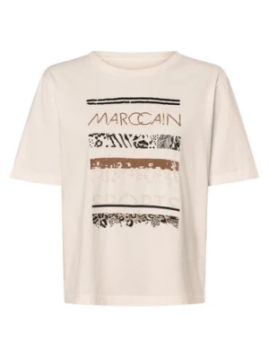 Marc Cain Sports T-shirt damski Kobiety Bawełna biały nadruk,