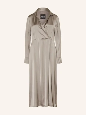 Marc Cain Sukienka Satynowa W Stylu Kopertowym grau