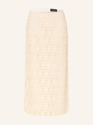 Marc Cain Sukienka Szydełkowa Z Ozdobnymi Perełkami weiss