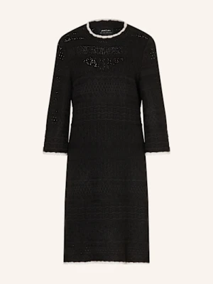 Marc Cain Sukienka Szydełkowa Z Rękawami 3/4 schwarz
