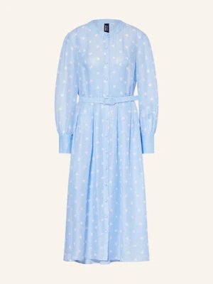 Marc Cain Sukienka Z Dodatkiem Lnu I Jedwabiu blau