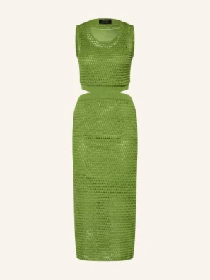 Marc Cain Sukienka Z Dzianiny Z Wycięciami I Paskami Z Galonu gruen
