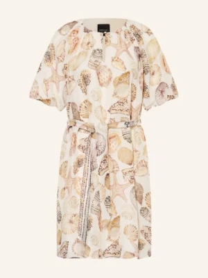 Marc Cain Sukienka Z Jedwabiu I Lnu weiss