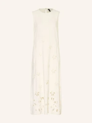 Marc Cain Sukienka Z Koronką Z Dziurkami weiss