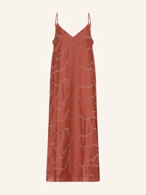 Marc Cain Sukienka Z Ozdobnymi Koralikami rot