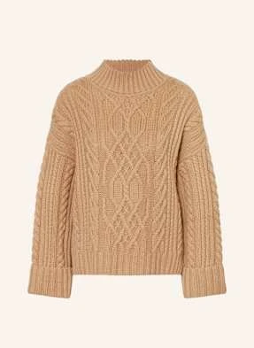 Marc Cain Sweter Oversize Z Kaszmirem braun