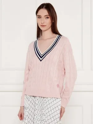 Marc Cain Sweter | Relaxed fit | z dodatkiem jedwabiu i kaszmiru