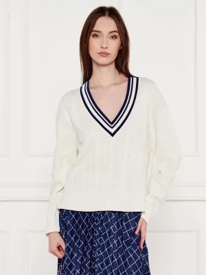 Marc Cain Sweter | Relaxed fit | z dodatkiem jedwabiu i kaszmiru