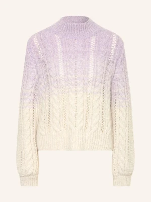 Marc Cain Sweter Z Brokatową Przędzą lila 724 purple rose