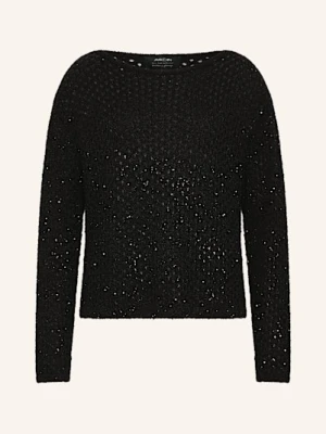 Marc Cain Sweter Z Cekinami schwarz
