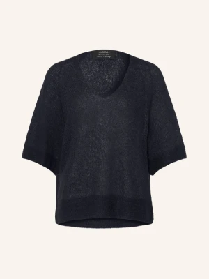 Marc Cain Sweter Z Dzianiny Z Alpaki I Moheru blau 394 navy