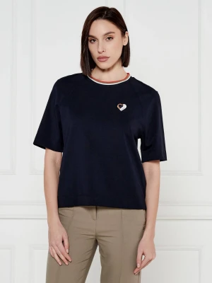Marc Cain T-shirt | Loose fit granatowy