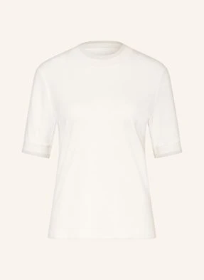 Marc Cain T-Shirt Z Błyszczącą Przędzą weiss