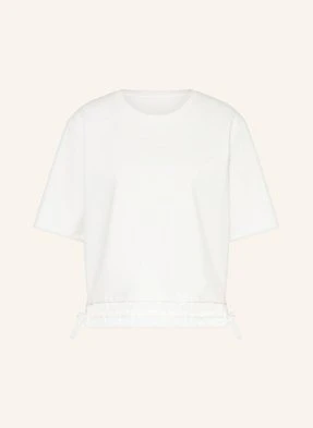 Marc Cain T-Shirt Z Mieszanki Materiałów weiss