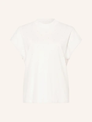 Marc Cain T-Shirt Z Obszyciem Ozdobnymi Kamykami weiss