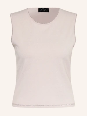 Marc Cain Top Z Błyszczącą Przędzą beige