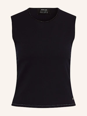 Marc Cain Top Z Błyszczącą Przędzą blau