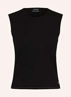 Marc Cain Top Z Błyszczącą Przędzą schwarz