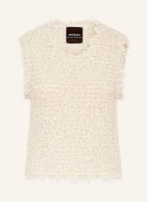 Marc Cain Top Z Dzianiny Z Cekinami beige