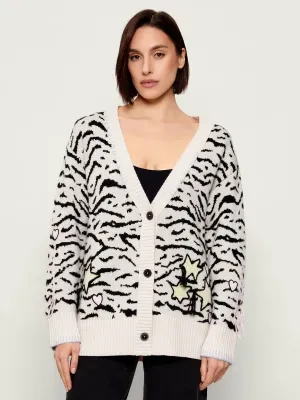Marc Cain Wełniany kardigan | Relaxed fit